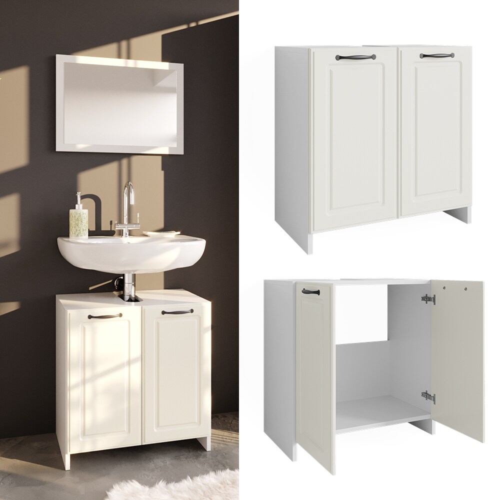 Vicco Waschbeckenunterschrank Waschtischunterschrank Kiko Landhaus Unterschrank - Bild 1