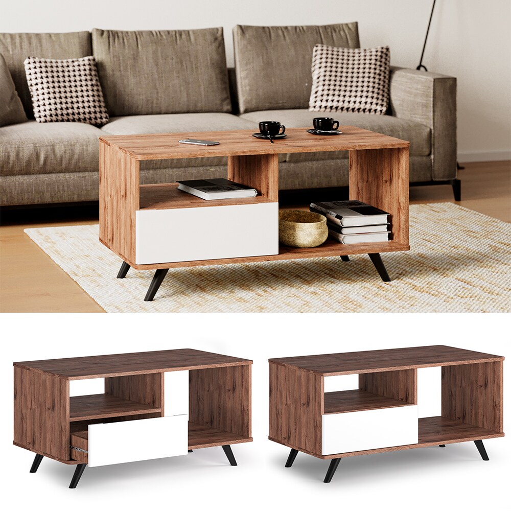 Vicco Couchtisch Wohnzimmertisch Beistelltisch Anno Eiche Kaffeetisch Holztisch - Bild 1