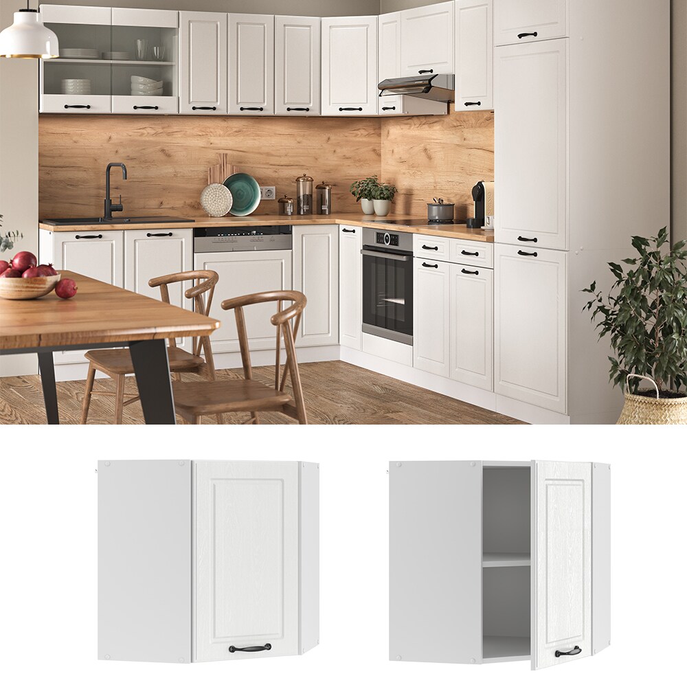 Vicco Eckh&auml;ngeschrank 57 cm Wei&szlig; K&uuml;chenschrank H&auml;ngeschrank K&uuml;chenzeile R-Line - Bild 1