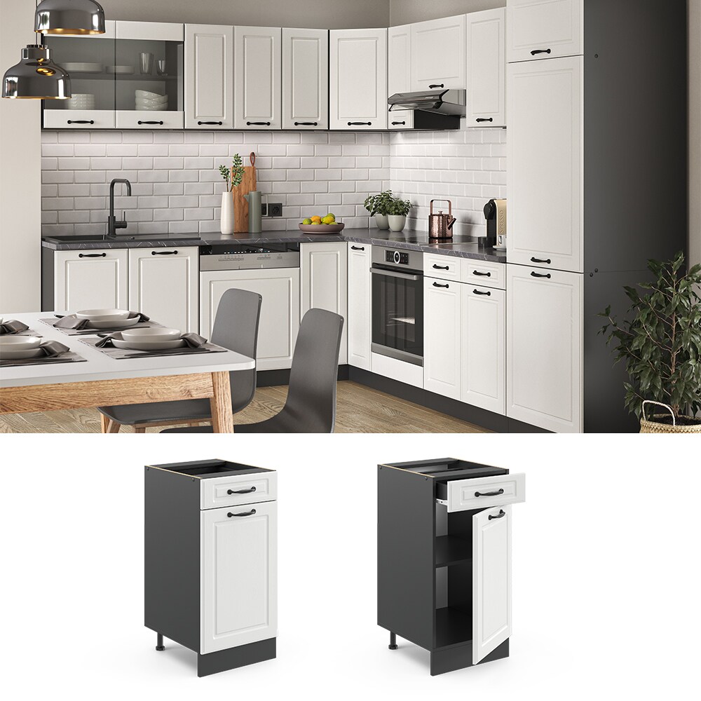 Vicco Schubunterschrank 40 cm Anthrazit K&uuml;chenschrank Unterschrank K&uuml;chenzeile R-Line - Bild 1