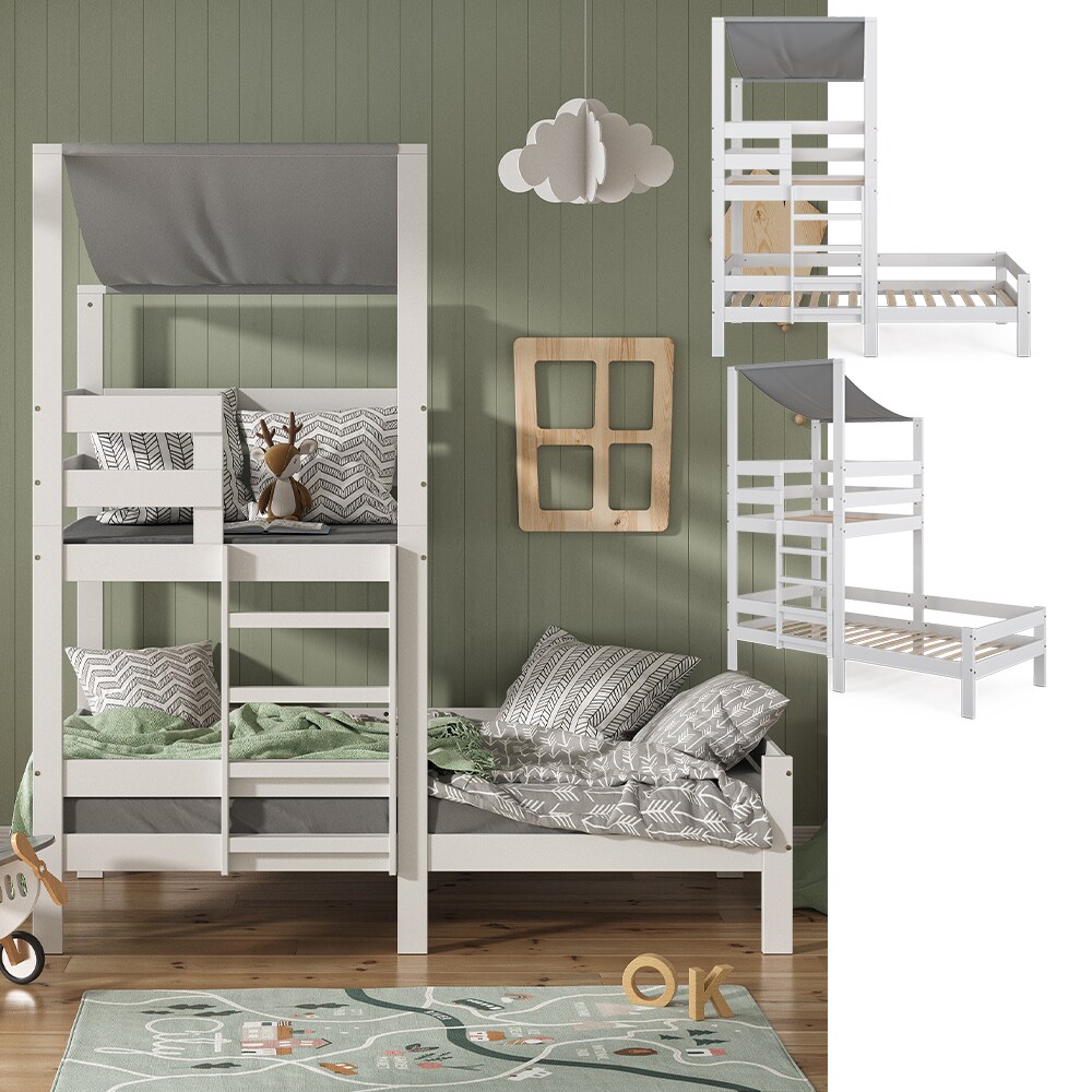 VitaliSpa Kinderbett Tom 90x200cm Spielturm Bett Spielbett Jugendbett Hausbett - Bild 1