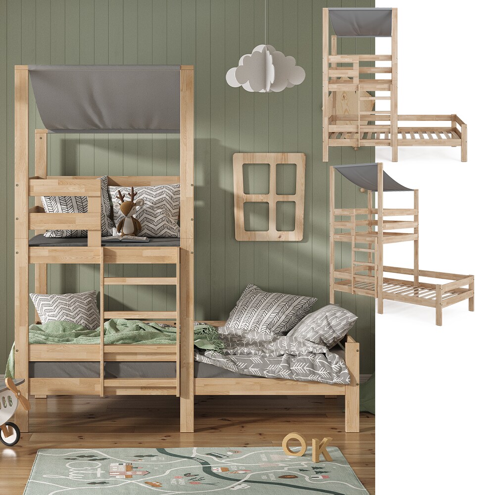 VitaliSpa Kinderbett Tom 90x200cm Spielturm Bett Spielbett Jugendbett Hausbett - Bild 1