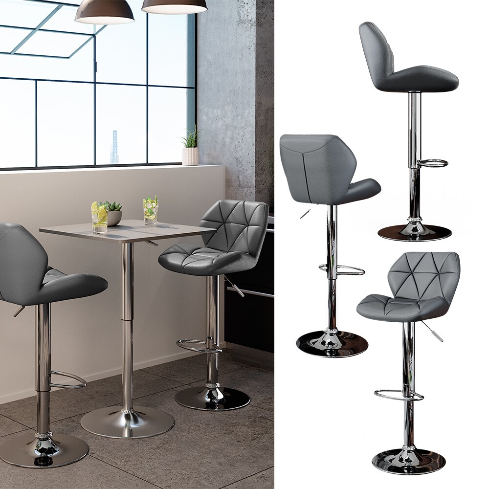 Vicco Barhocker K&uuml;chenhocker Bistrohocker Shirley 2er Set Grau K&uuml;che Esszimmer Barm&ouml;bel - Bild 1