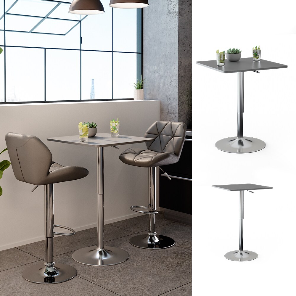 Vicco Bartisch Stehtisch K&uuml;chentisch Ayden Schwarz Quadrattisch Metallgestell - Bild 1