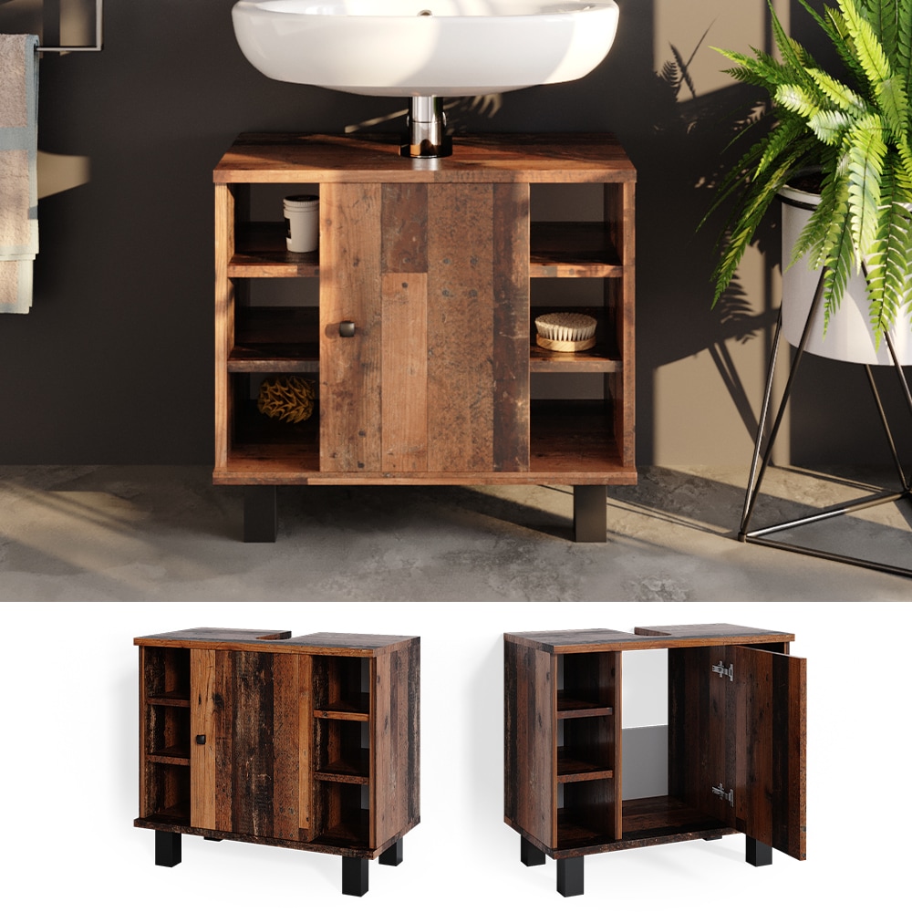 Vicco Waschtischunterschrank Badschrank Unterschrank Fynn Old Style Badm&ouml;bel - Bild 1