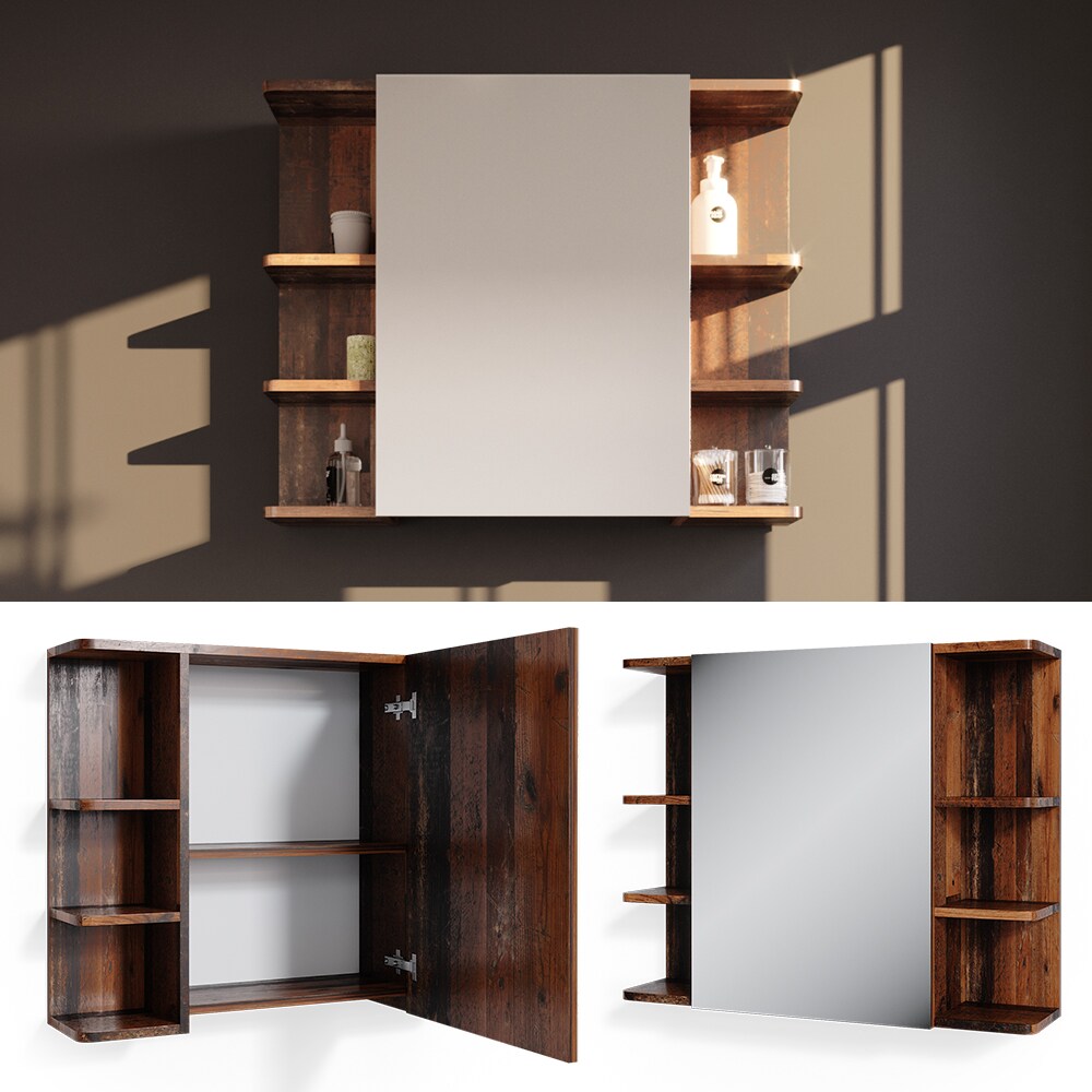 Vicco Spiegelschrank Badspiegel Wandspiegel Fynn Old Style Spiegel Badmöbel | 04251421976955