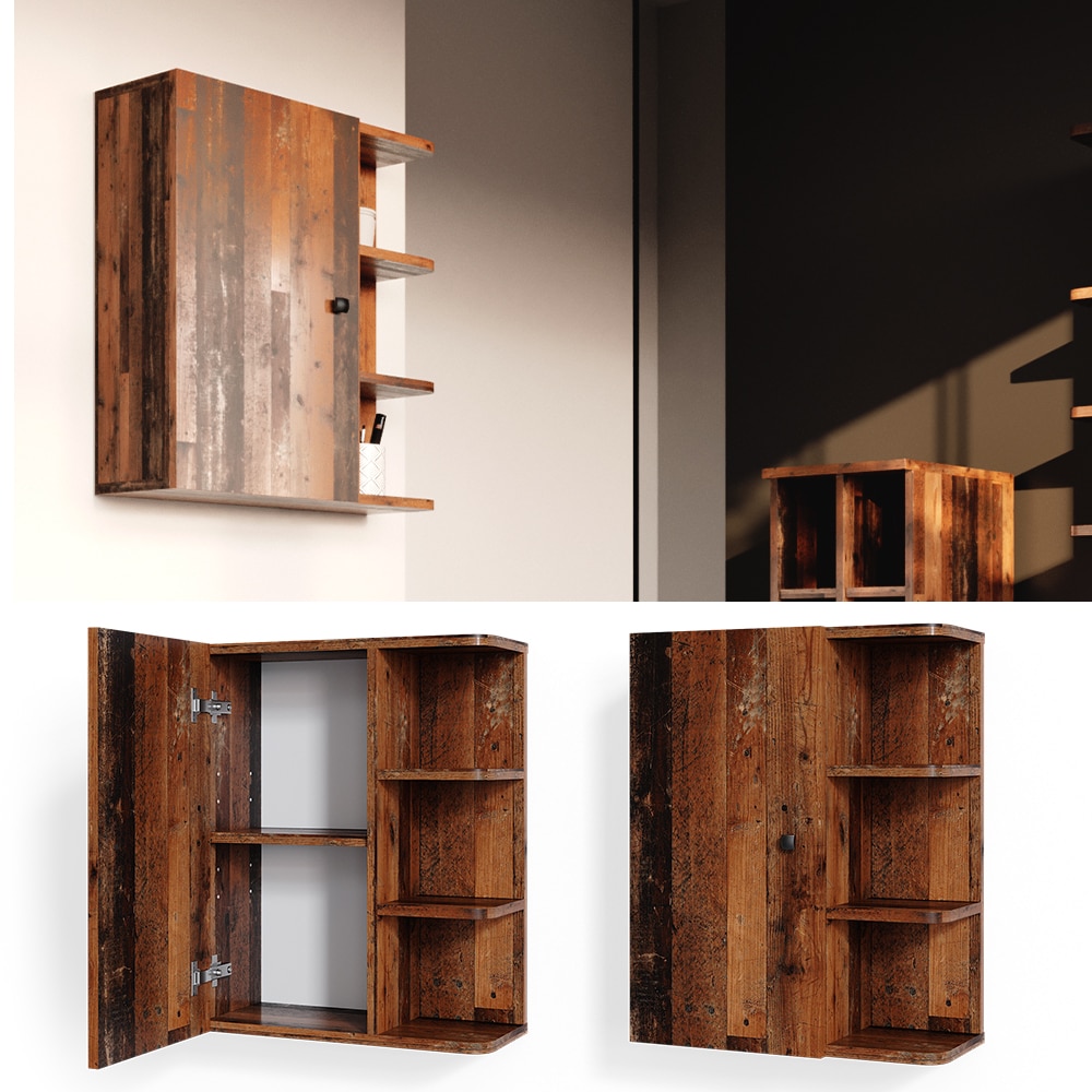 Vicco H&auml;ngeschrank Badschrank Badezimmerschrank Fynn Badm&ouml;bel mit Ablagen Regal - Bild 1