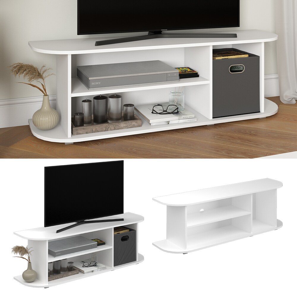 Vicco Lowboard Sideboard Fernsehtisch Dea Kommode Schrank Wei&szlig; Ablagen F&auml;cher - Bild 1