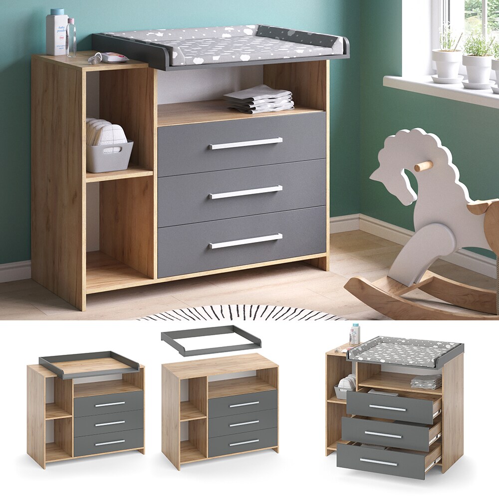 Vicco Wickelkommode Babykommode Wickelregal Oskar Babym&ouml;bel Wickeltisch - Bild 1