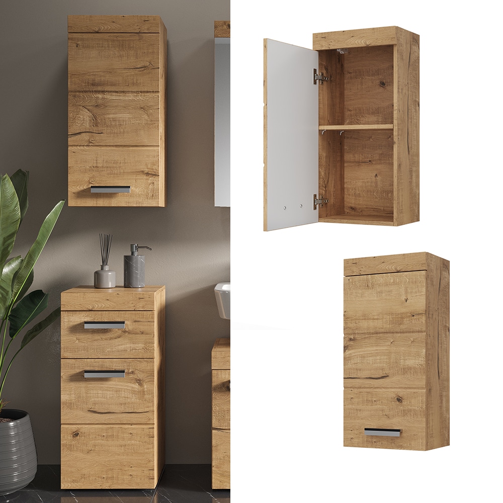 Vicco H&auml;ngeschrank Badschrank Badezimmerschrank Luna h&auml;ngend 1 T&uuml;r 2 F&auml;cher - Bild 1