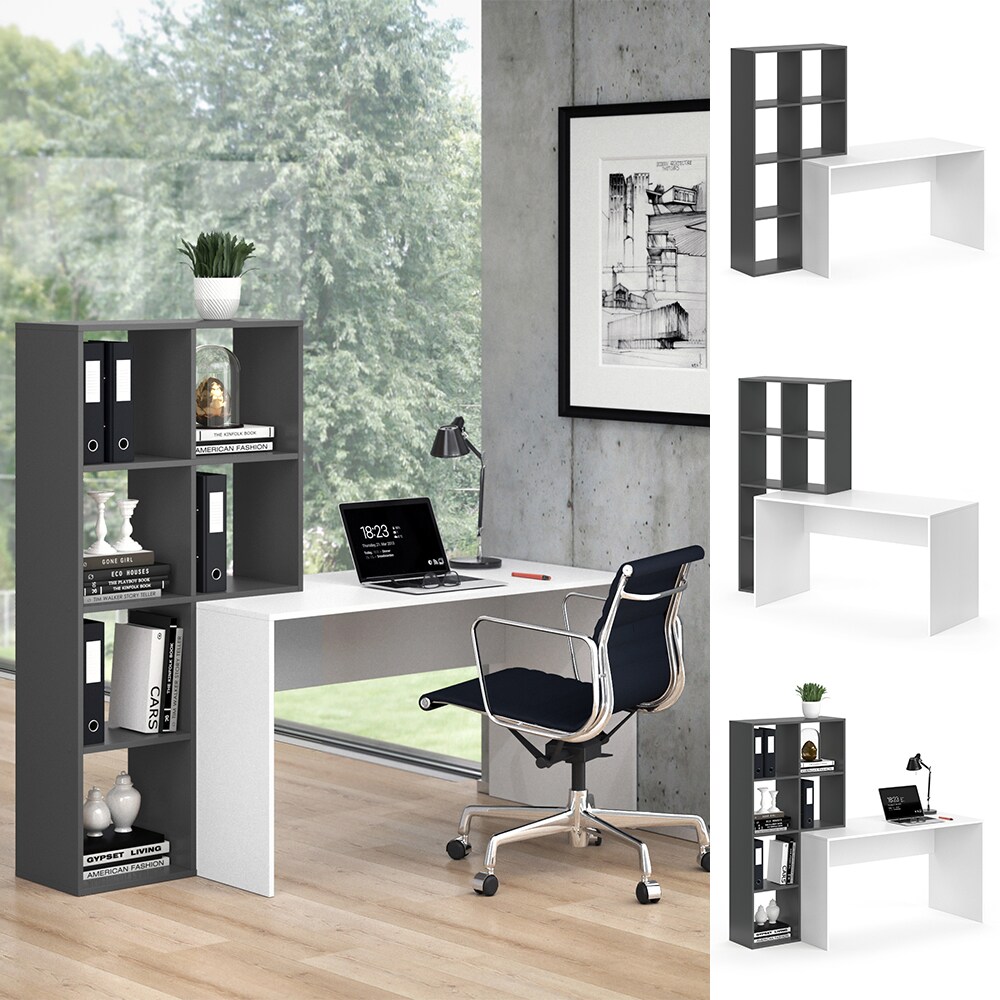 Vicco Schreibtisch + Regal Raumteiler Computertisch Mara Arbeitstisch Bürotisch