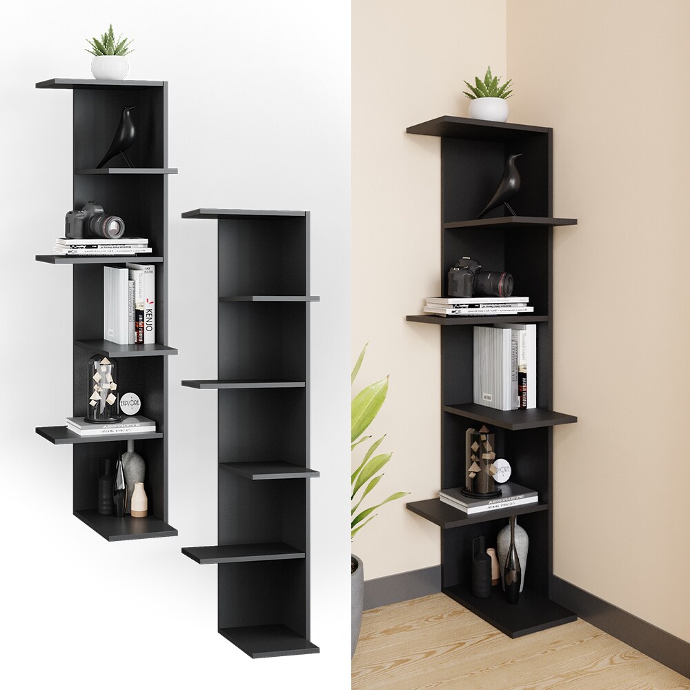 Vicco Bücherregal Standregal Eckregal Tera ANT 6 Etagen Wandregal Nischenregal