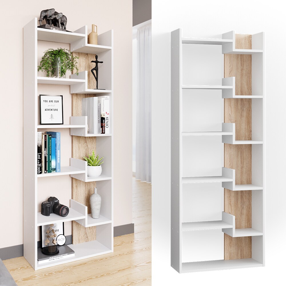 Vicco B&uuml;cherregal Raumteiler Standregal Fico Sonoma 6 Etagen Wandregal Hochregal - Bild 1