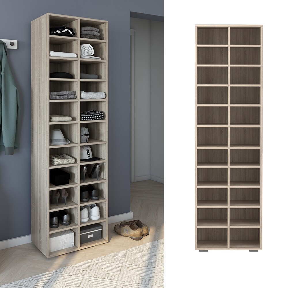 Vicco Schuhregal Schuhst&auml;nder Schuhaufbewahrung Paris Sonoma 7 F&auml;cher Ablage - Bild 1