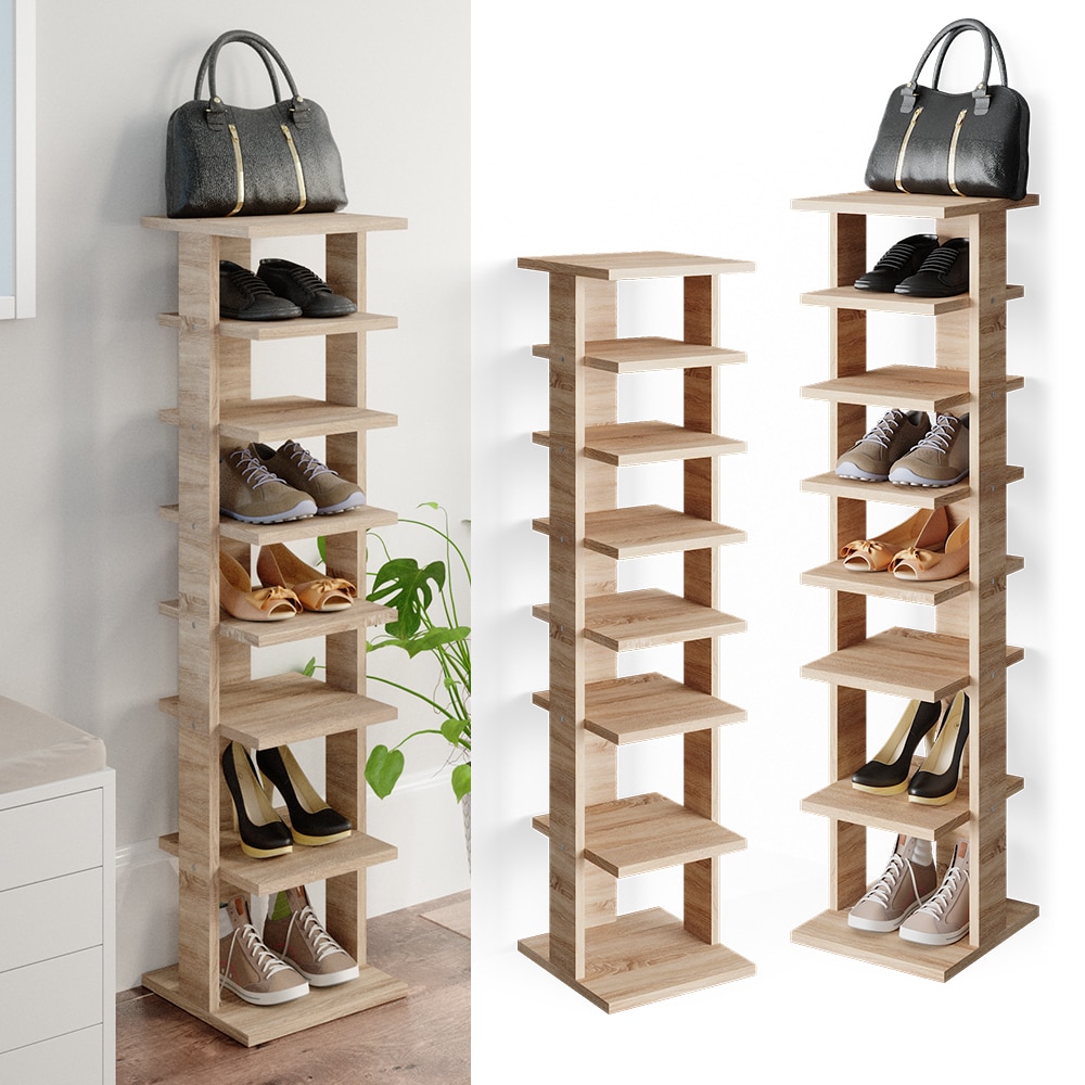 Vicco Schuhregal Schuhst&auml;nder Schuhaufbewahrung Sara Sonoma 7 F&auml;cher Ablage - Bild 1