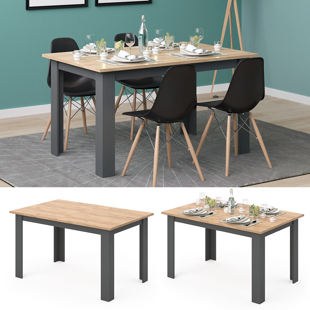 Vicco Esstisch Küchentisch Esszimmertisch 140x80cm Kaffeetisch GKO-Anthrazit