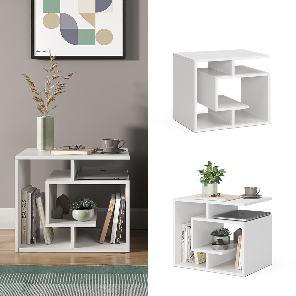 Vicco Beistelltisch Couchtisch Sofatisch Neo Wei&szlig; Kaffeetisch Ablage Dekotisch - Bild 1