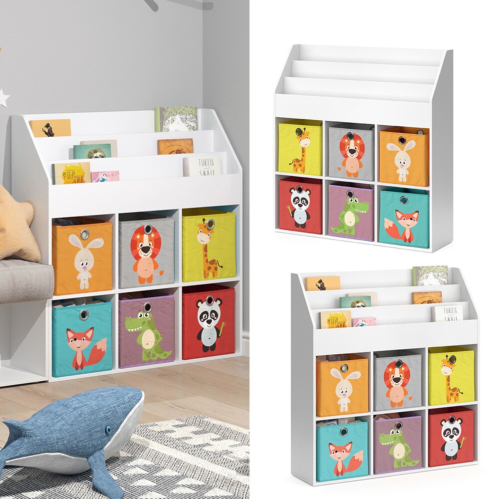 Vicco Kinderregal Bücherregal Aufbewahrungsregal Luigi Spielzeugablage Faltbox
