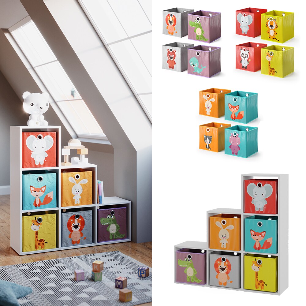 Vicco Treppenregal Raumteiler Bücherregal 6 Fächer Weiß Stufenregal Faltbox | 04066731034499