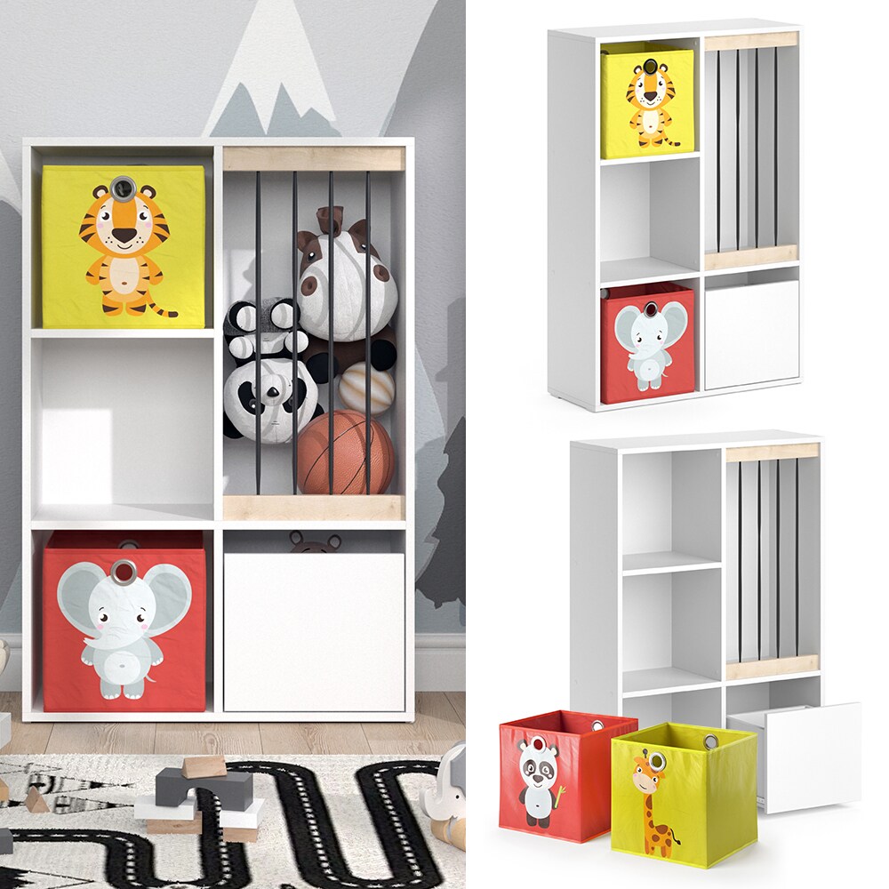 Vicco Kinderregal Spielzeugregal Spielzeugablage Luigi Weiß Faltbox Aufbewahrung | 04066731034871