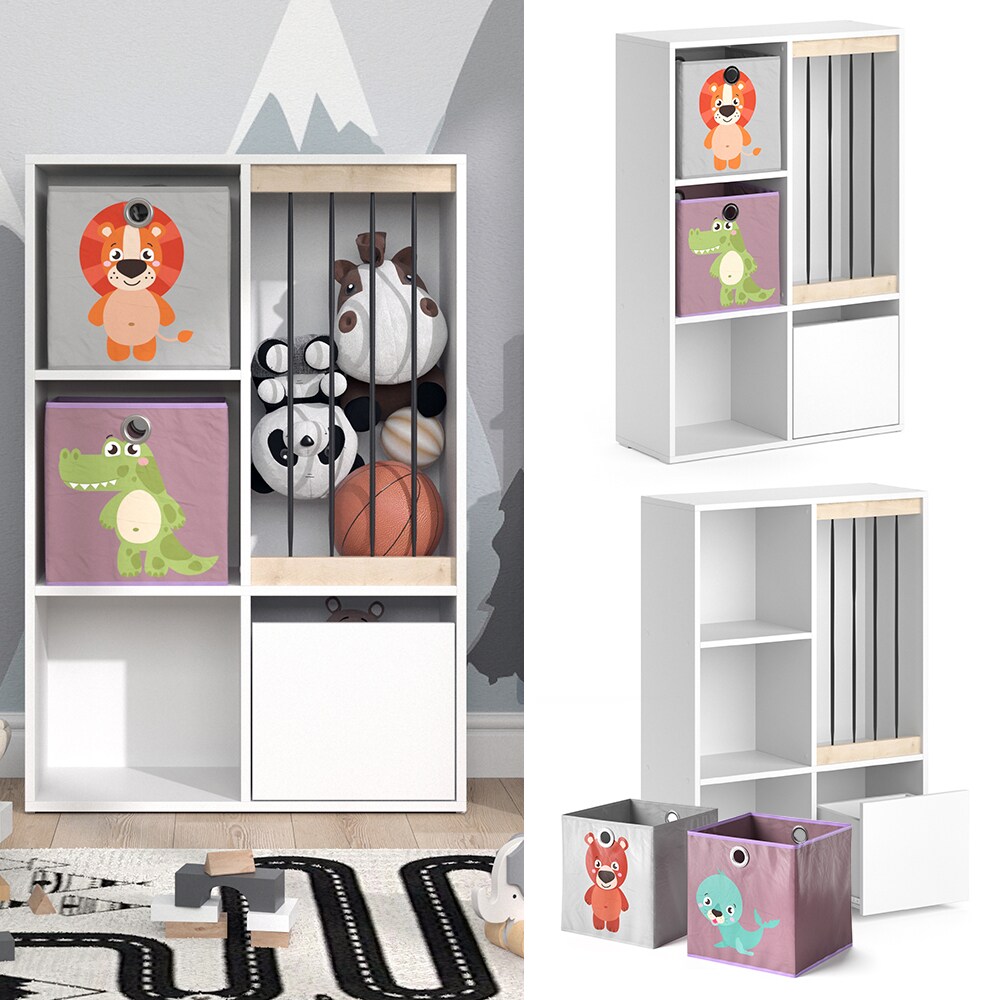 Vicco Kinderregal Spielzeugregal Spielzeugablage Luigi Wei&szlig; Faltbox Aufbewahrung - Bild 1