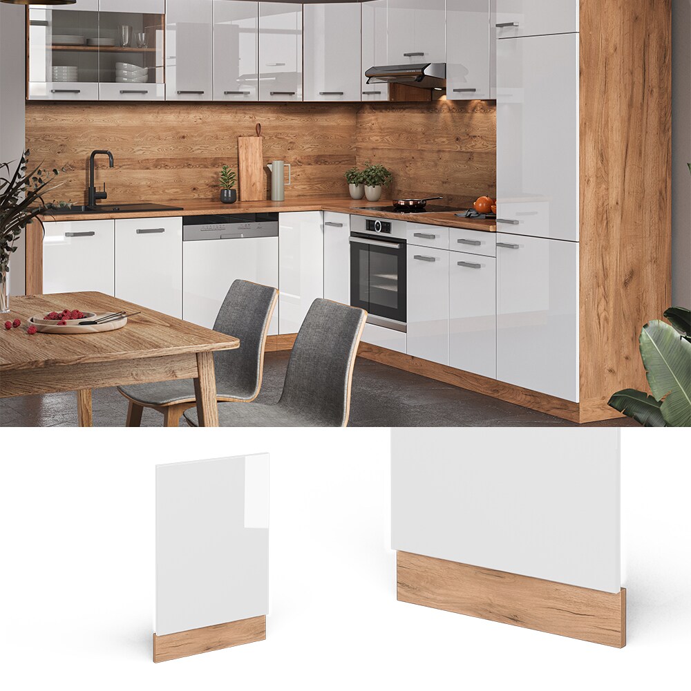 Vicco Geschirrsp&uuml;lerfront Blende K&uuml;chenzeile R-Line 45 cm Goldkraft Wei&szlig; - Bild 1