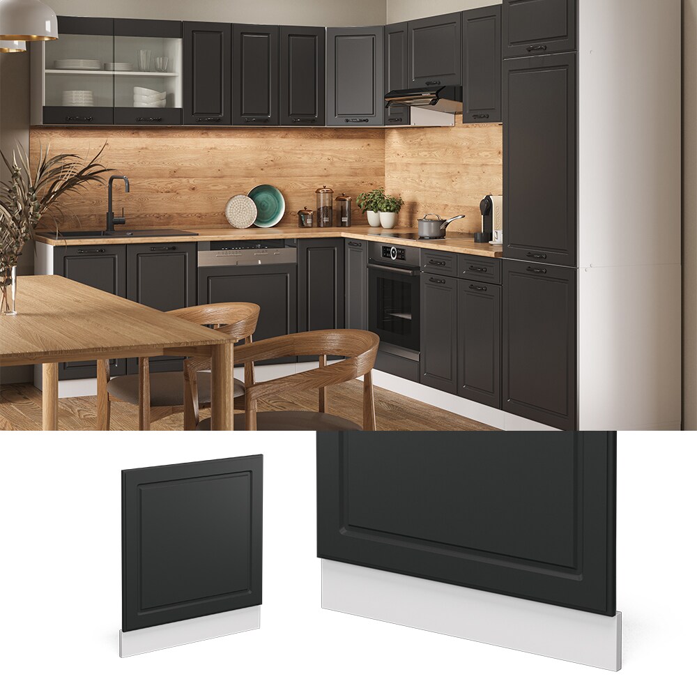 Vicco Geschirrsp&uuml;lerfront Blende K&uuml;chenzeile Landhaus R-Line 60 cm Anthrazit - Bild 1