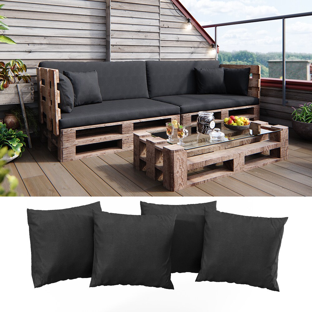 Vicco Loungekissen Palettenkissen Gartenkissen Anthrazit 4er Set Balkonkissen - Bild 1