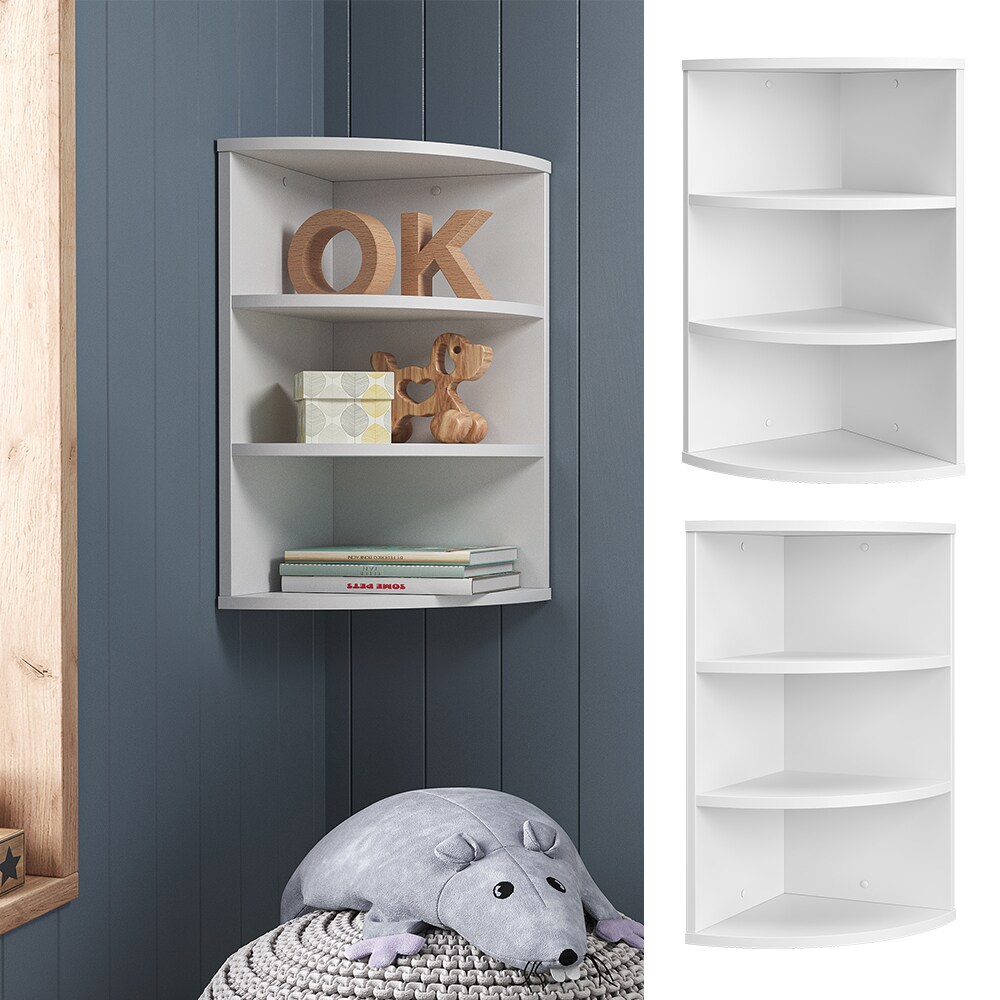 Vicco Eckregal Kinderregal H&auml;ngeregal Ecki Wei&szlig; 60 x 30 cm Wandregal Ablage - Bild 1