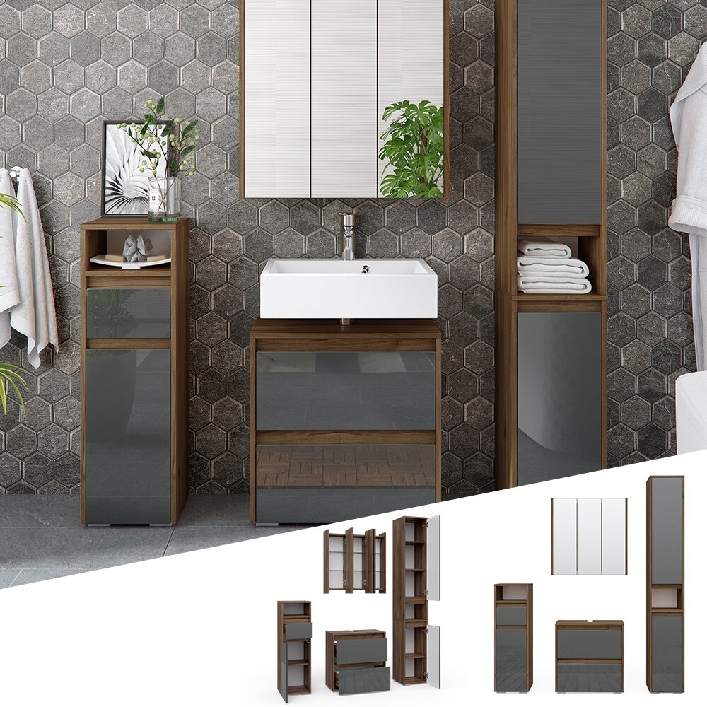 Vicco Badm&ouml;belset Spiegelschrank Unterschrank Midischrank Hochschrank Majest ANT - Bild 1