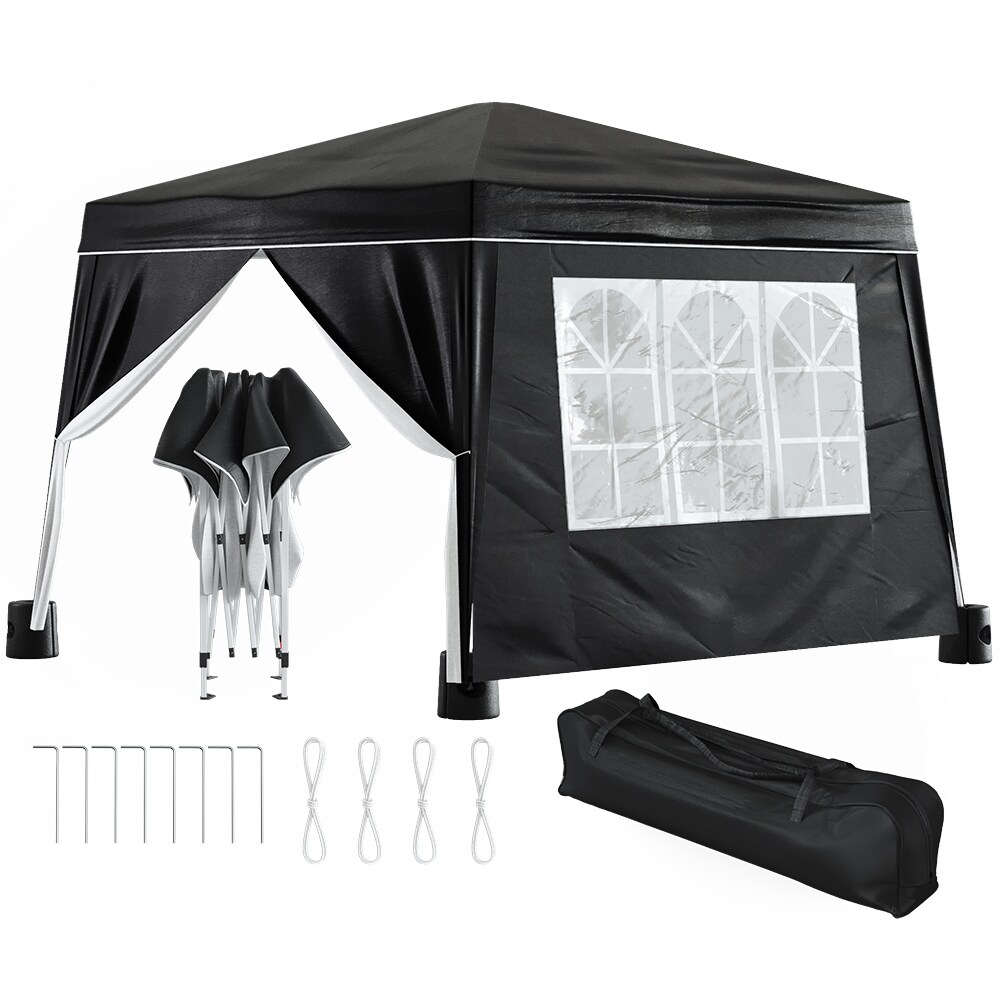 OK-Living Gartenpavillon Faltpavillon Standf&uuml;&szlig;e 3x3 Seitenw&auml;nde faltbar Gewichte - Bild 1