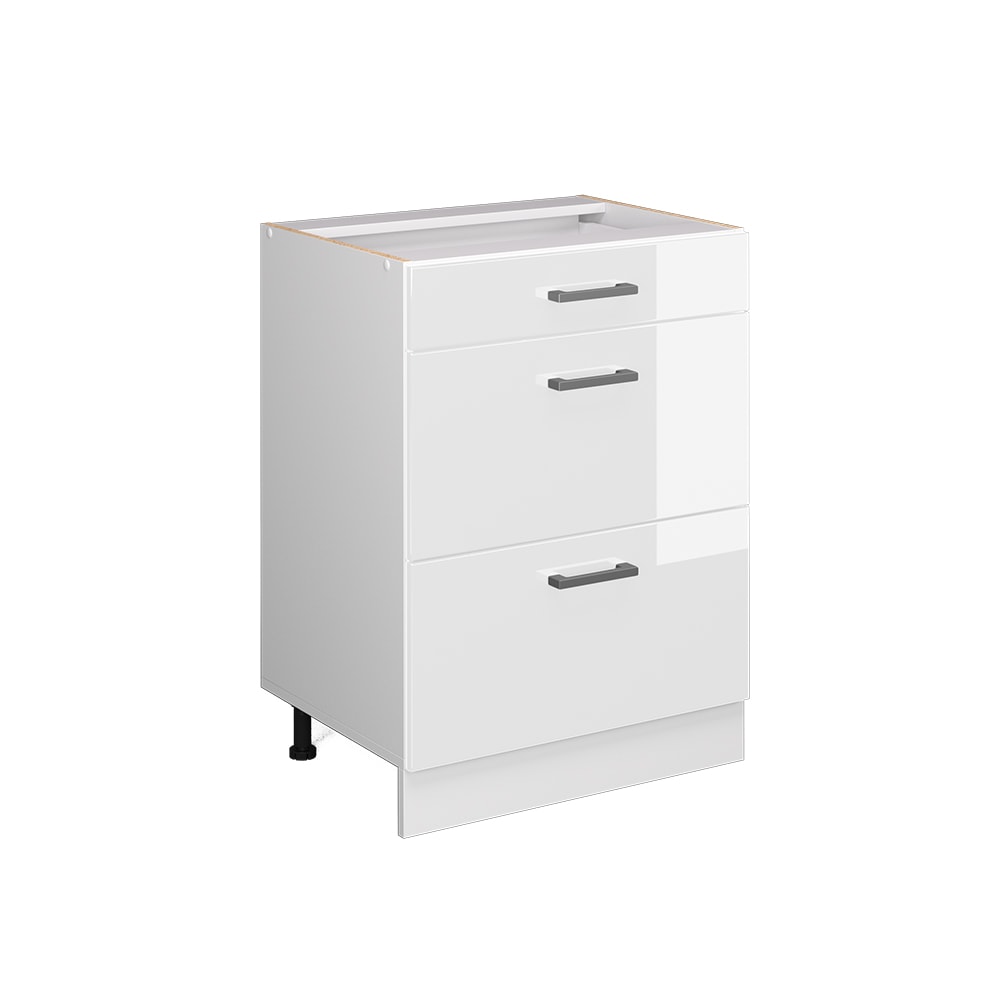 Vicco Schubladenunterschrank K&uuml;chenschrank K&uuml;chenzeile R-Line 60 cm Wei&szlig; Schublade - Bild 1