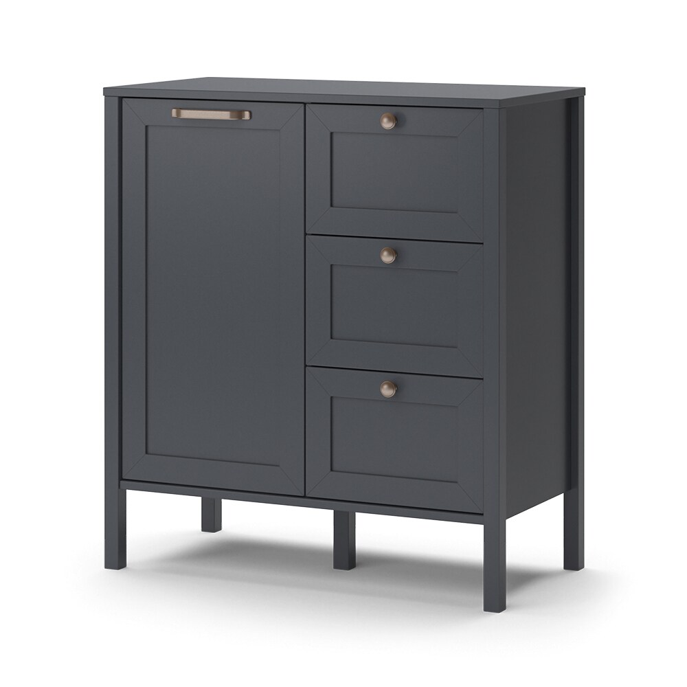 Vicco Kommode Wohnzimmerschrank Sideboard Ewan Anthrazit 80 cm Schublade T&uuml;r - Bild 1
