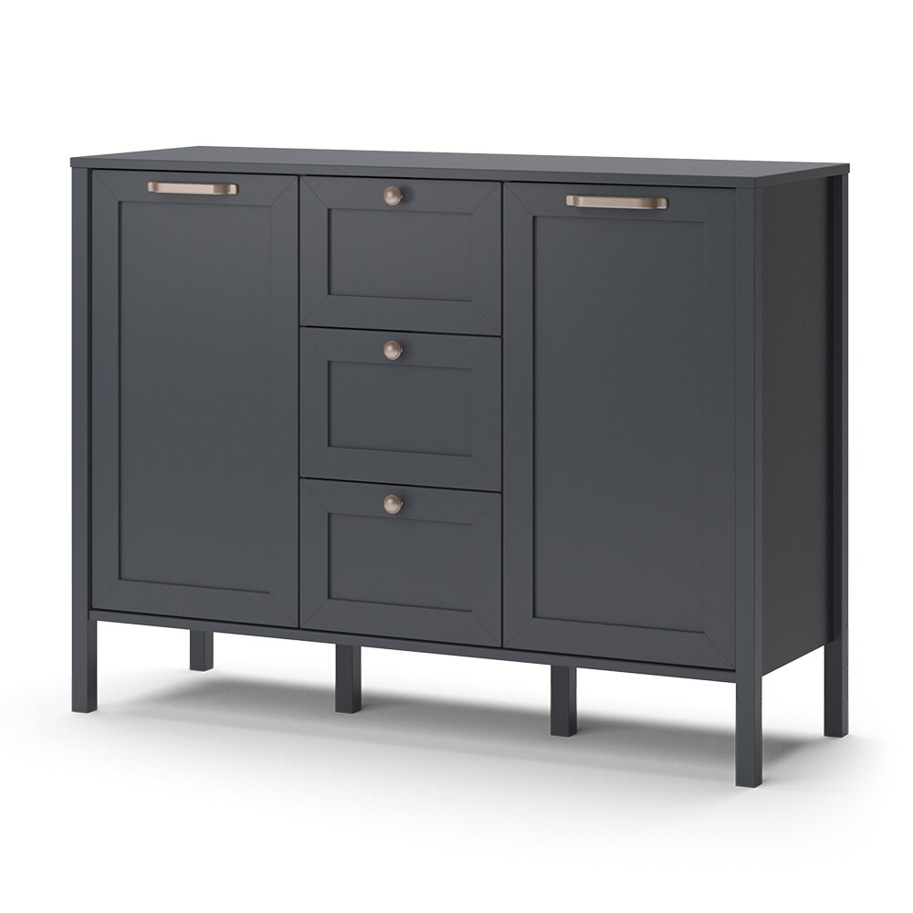 Vicco Kommode Wohnzimmerschrank Sideboard Ewan Anthrazit 120 cm Schublade T&uuml;r - Bild 1