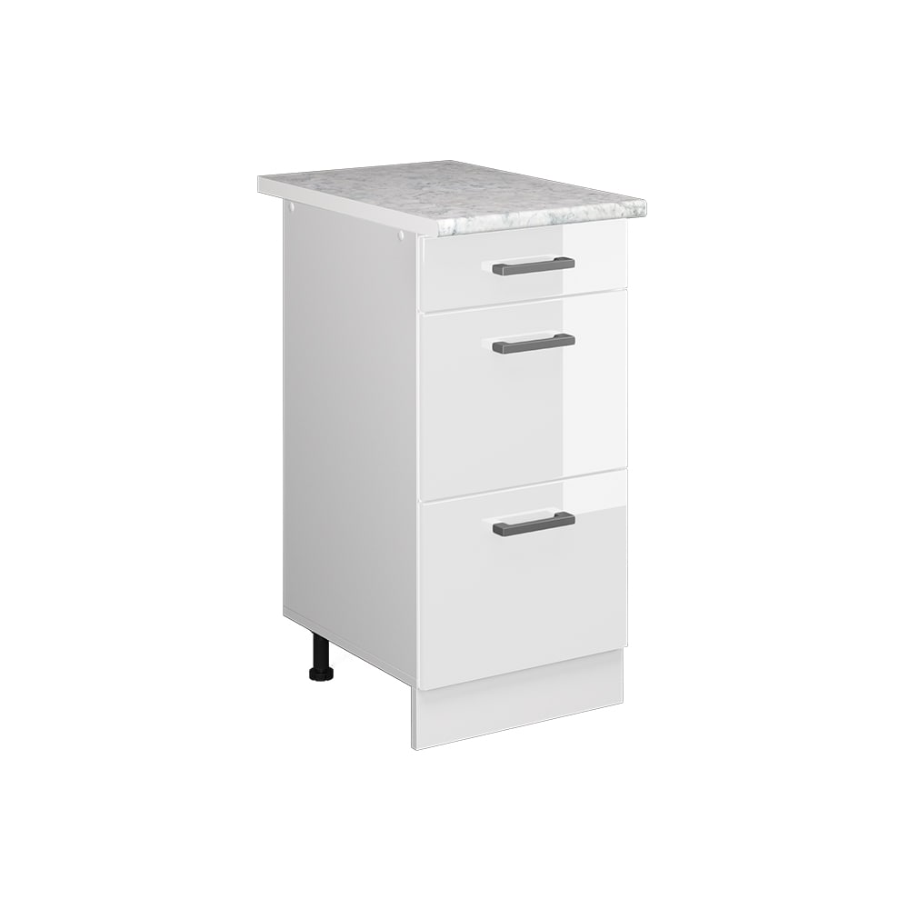 Vicco Schubladenunterschrank K&uuml;chenschrank K&uuml;chenzeile R-Line 40 cm Wei&szlig; Schublade - Bild 1