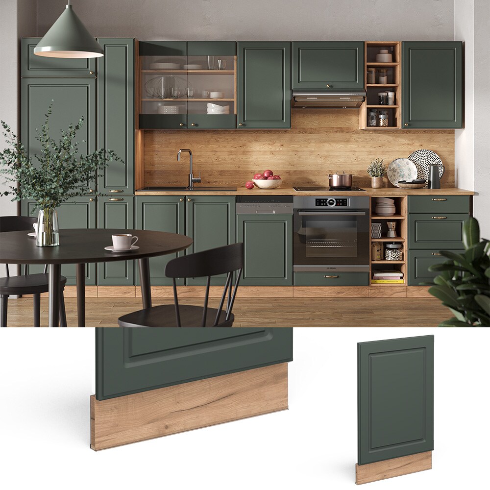 Vicco Geschirrsp&uuml;lerblende K&uuml;chenschrank K&uuml;chenm&ouml;bel Fame-Line Eiche Gr&uuml;n-Gold Landhaus 45 cm K&uuml;che Einbauk&uuml;che Geschirrsp&uuml;ler Blende K&uuml;chenzeile - Bild 1