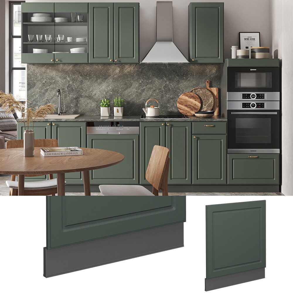 Vicco Geschirrsp&uuml;lerblende K&uuml;chenschrank K&uuml;chenm&ouml;bel Fame-Line Anthrazit Gr&uuml;n-Gold Landhaus 60 cm K&uuml;che Einbauk&uuml;che Geschirrsp&uuml;ler Blende K&uuml;chenzeile - Bild 1