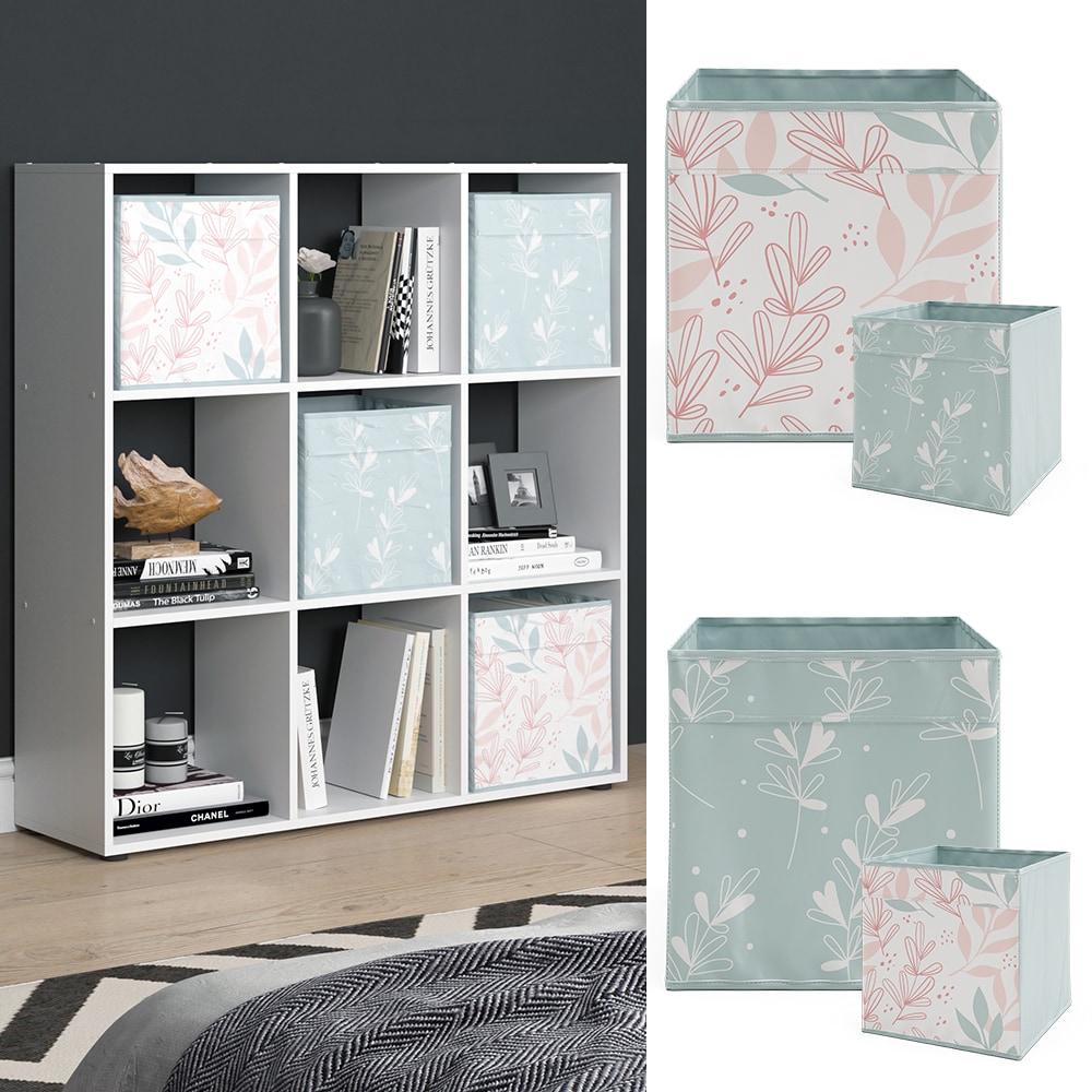 Vicco Raumteiler W&uuml;rfelregal Standregal Nove Wei&szlig; Faltbox Wohnzimmer Regal 104x108 cm modern Ablage 9 F&auml;cher Dekoregal Ordnerregal Aufbewahrung - Bild 1