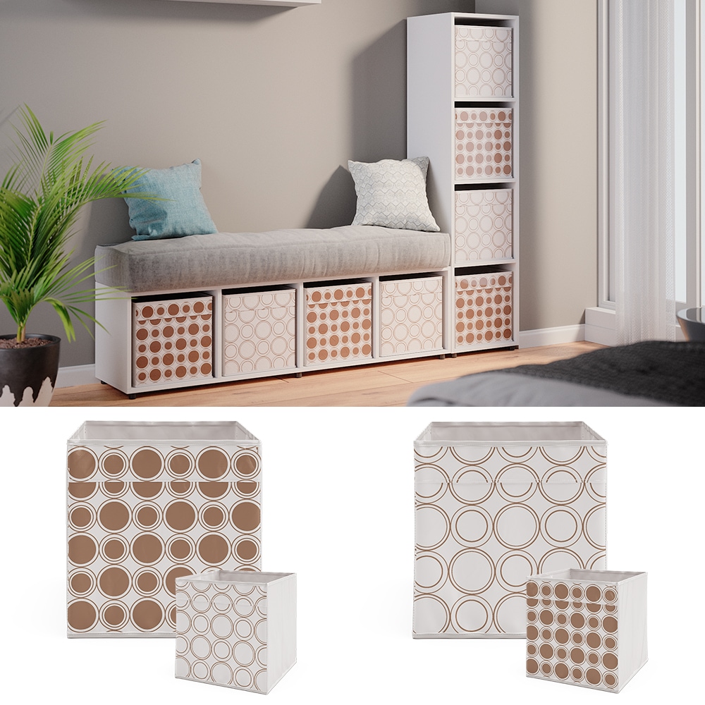 Vicco Raumteiler W&uuml;rfelregal Standregal Ludus Wei&szlig; Faltbox Wohnzimmer Regal 36x145 cm modern Ablage 4 F&auml;cher Dekoregal Ordnerregal Aufbewahrung - Bild 1