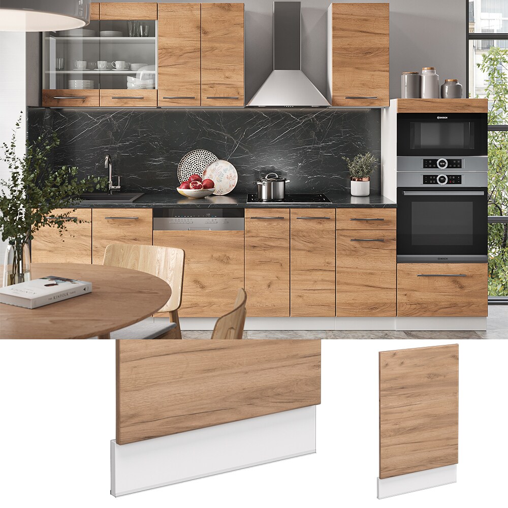 Vicco Geschirrsp&uuml;lerblende K&uuml;chenschrank K&uuml;chenm&ouml;bel Fame-Line Wei&szlig; Eiche modern 45 cm K&uuml;che Einbauk&uuml;che Geschirrsp&uuml;ler Blende K&uuml;chenzeile - Bild 1