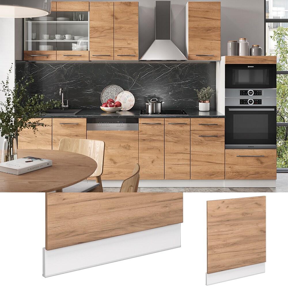 Vicco Geschirrsp&uuml;lerblende K&uuml;chenschrank K&uuml;chenm&ouml;bel Fame-Line Wei&szlig; Eiche modern 60 cm K&uuml;che Einbauk&uuml;che Geschirrsp&uuml;ler Blende K&uuml;chenzeile - Bild 1