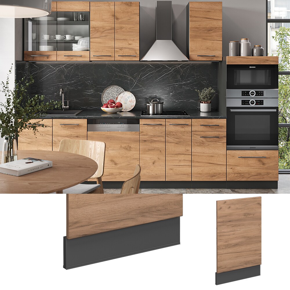 Vicco Geschirrsp&uuml;lerblende K&uuml;chenschrank K&uuml;chenm&ouml;bel Fame-Line Anthrazit Eiche modern 45 cm K&uuml;che Einbauk&uuml;che Geschirrsp&uuml;ler Blende K&uuml;chenzeile - Bild 1