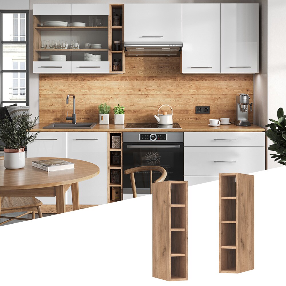 Vicco Regalh&auml;ngeschrank K&uuml;chenschrank K&uuml;chenm&ouml;bel Fame-Line Eiche Goldkraft 15 cm modern K&uuml;che H&auml;ngeschrank Einbauk&uuml;che Einlegeboden K&uuml;chenzeile Regal Aufbewahrung - Bild 1