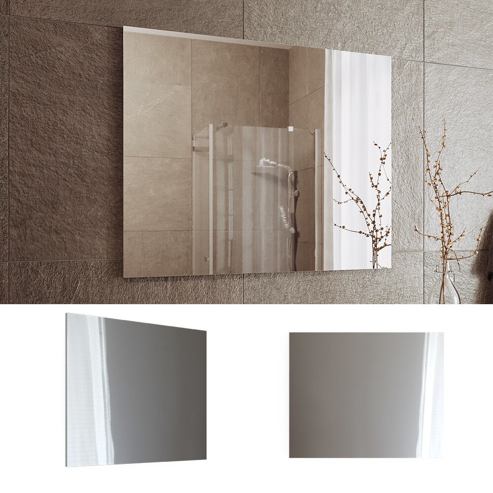 Vicco Schminkspiegel Wandspiegel Frisierspiegel Viola Wei&szlig; 80x65 cm modern Schlafzimmer Spiegel Make-Up-Tisch Badspiegel Badezimmerspiegel Flurspiegel - Bild 1