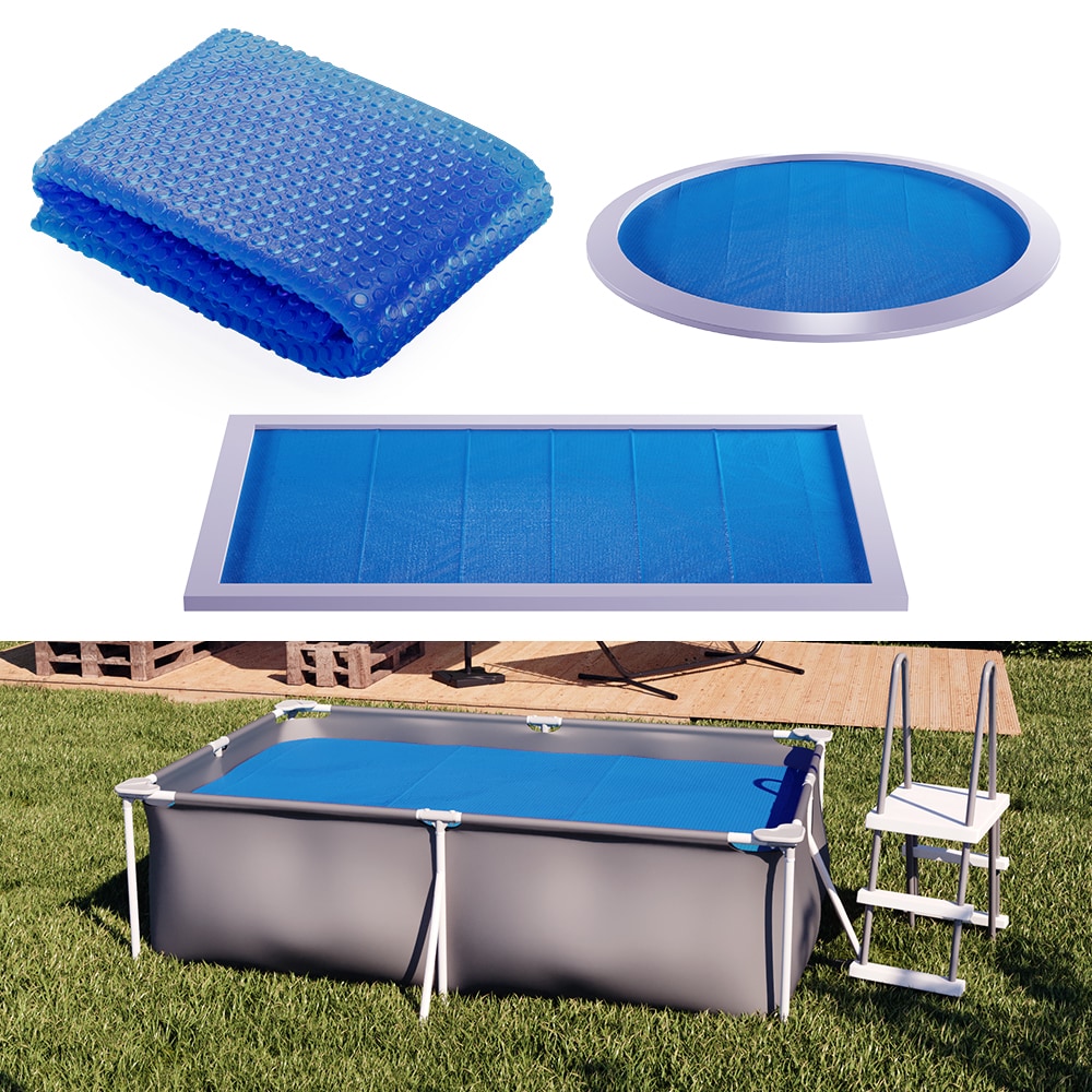 OK-Living Eckige Solarfolie Pool blau, Solarabdeckplane 260x160 cm - Bild 1