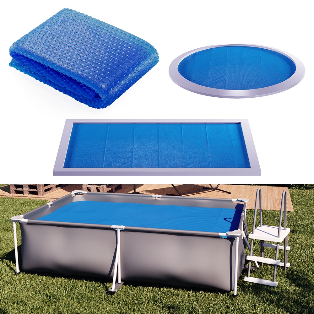 OK-Living Eckige Solarfolie Pool blau, Solarabdeckplane 300x200 cm - Bild 1