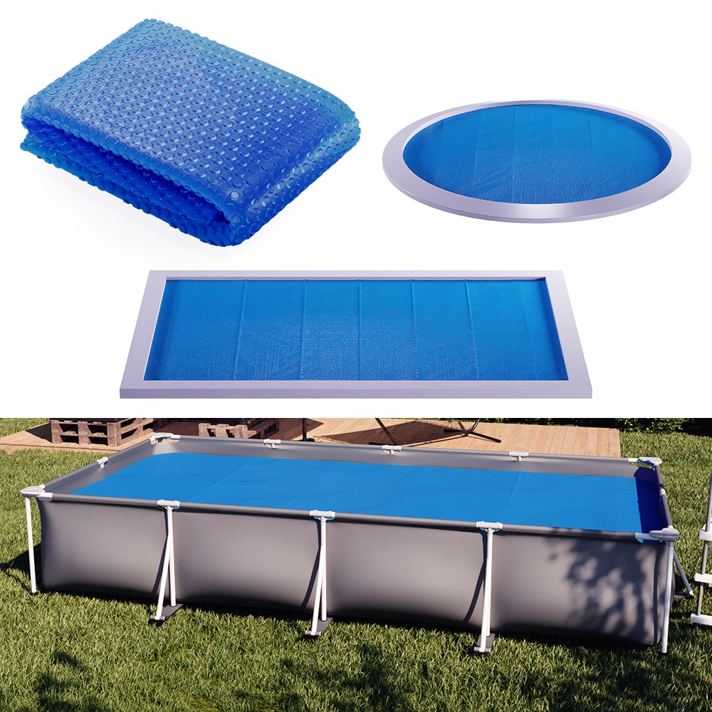 OK-Living Eckige Solarfolie Pool blau, Solarabdeckplane 450x220 cm - Bild 1