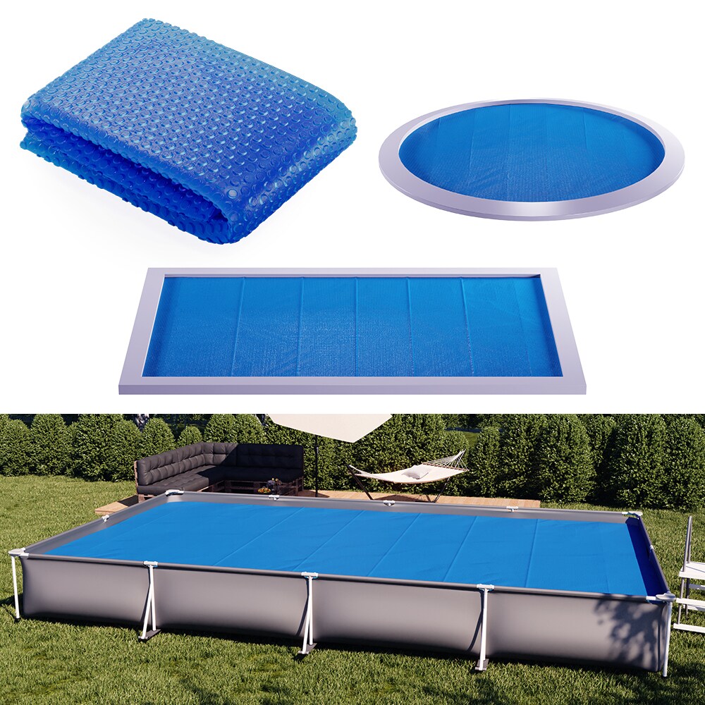 OK-Living Eckige Solarfolie Pool blau, Solarabdeckplane 700x400 cm - Bild 1