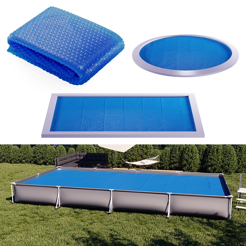 OK-Living Eckige Solarfolie Pool blau, Solarabdeckplane 800x400 cm - Bild 1