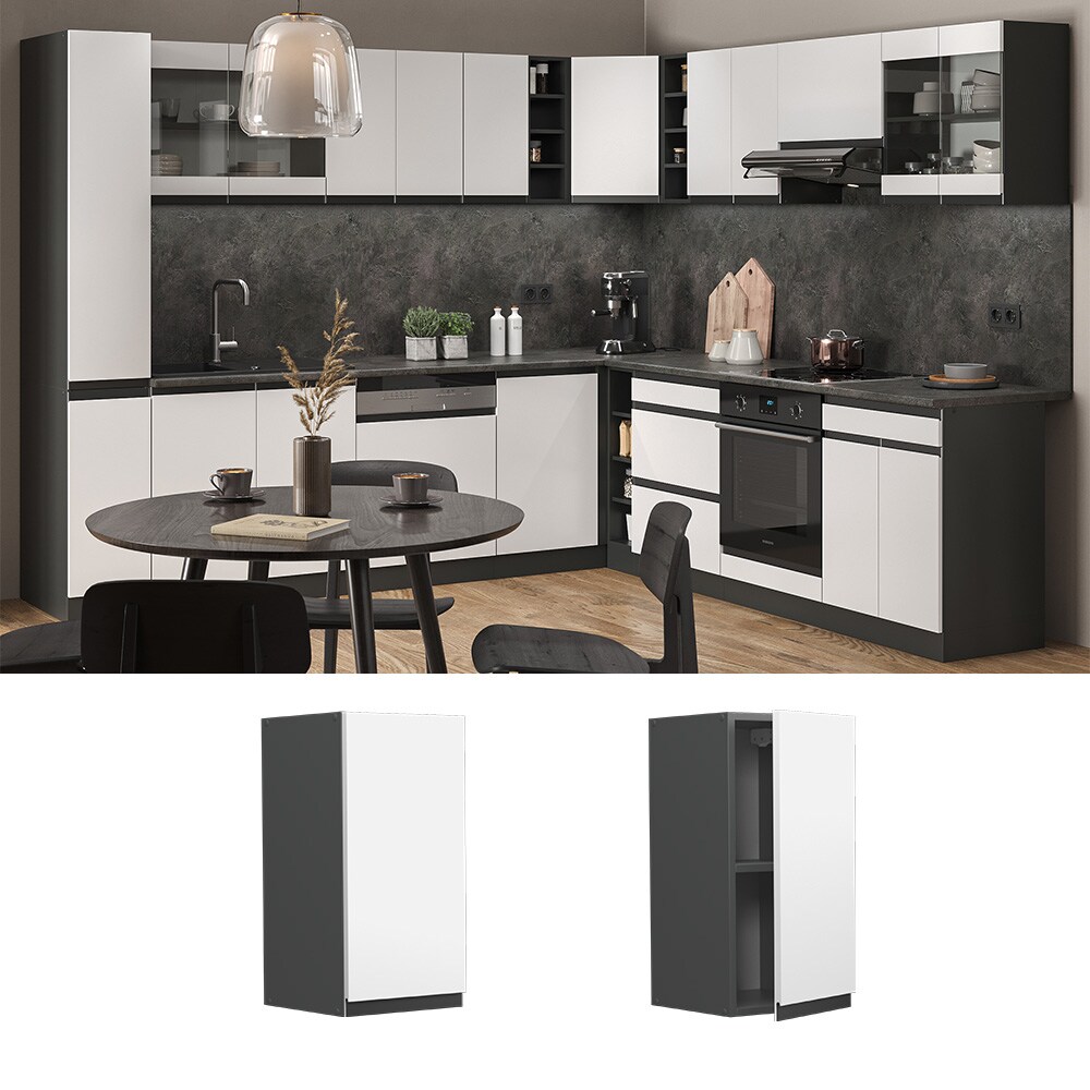 Vicco Hängeschrank Küchenschrank Küchenmöbel R-Line J-Shape Anthrazit Weiß 30 cm modern